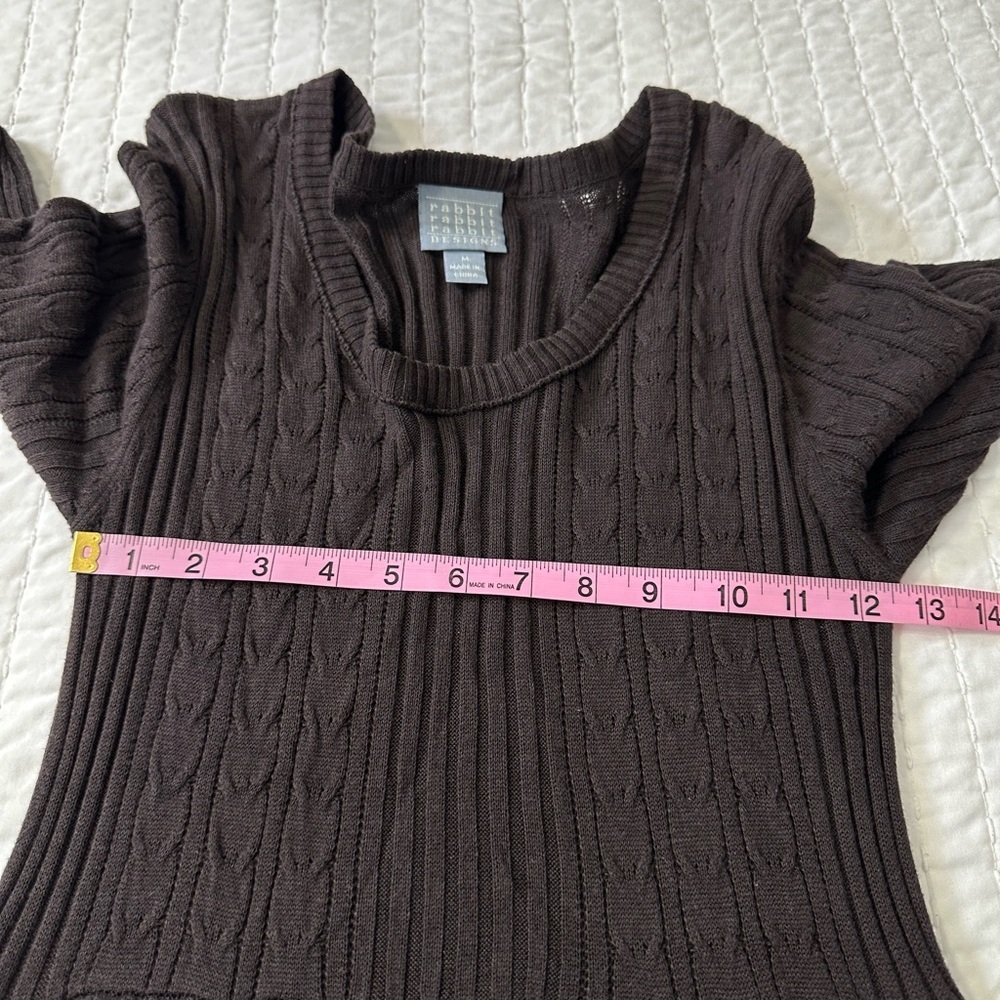 Rabbit Rabbit Rabbit Dark Brown Long Sleeve Dress With Pockets in Size M - Picture 9 of 15